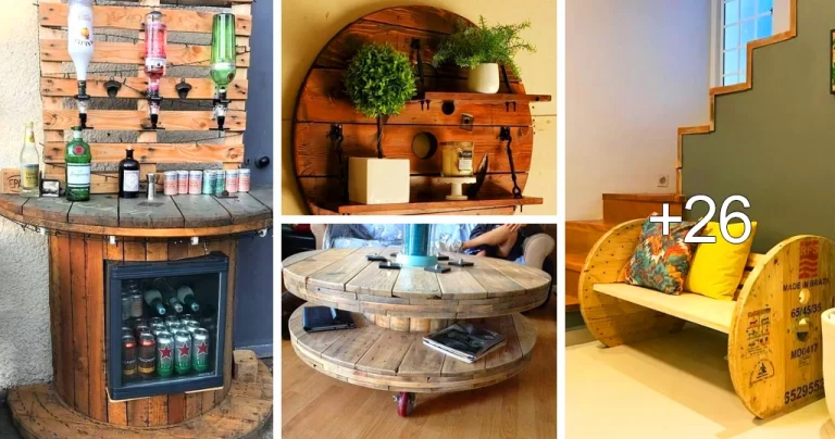 Read more about the article Diseños de Muebles Hechos con Bobinas de Madera Reciclada
