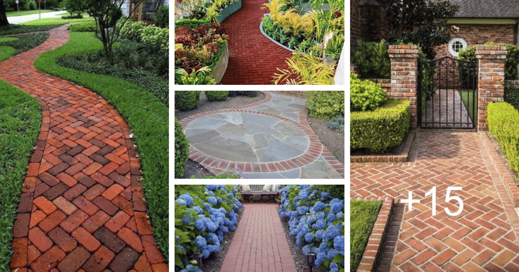 20 ideas de caminos con ladrillos