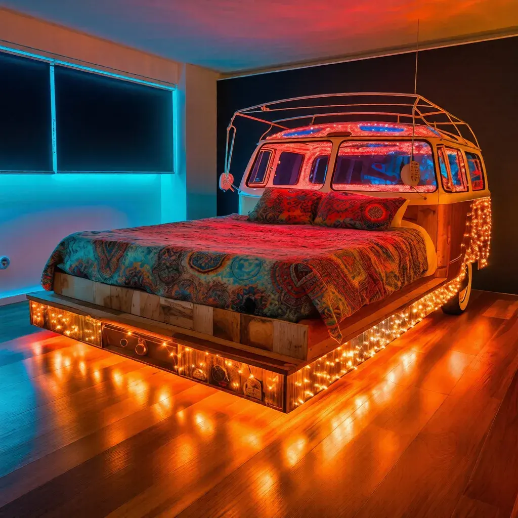 Camas de Volkswagen Hippy Van: Dormir dentro de un ícono retro