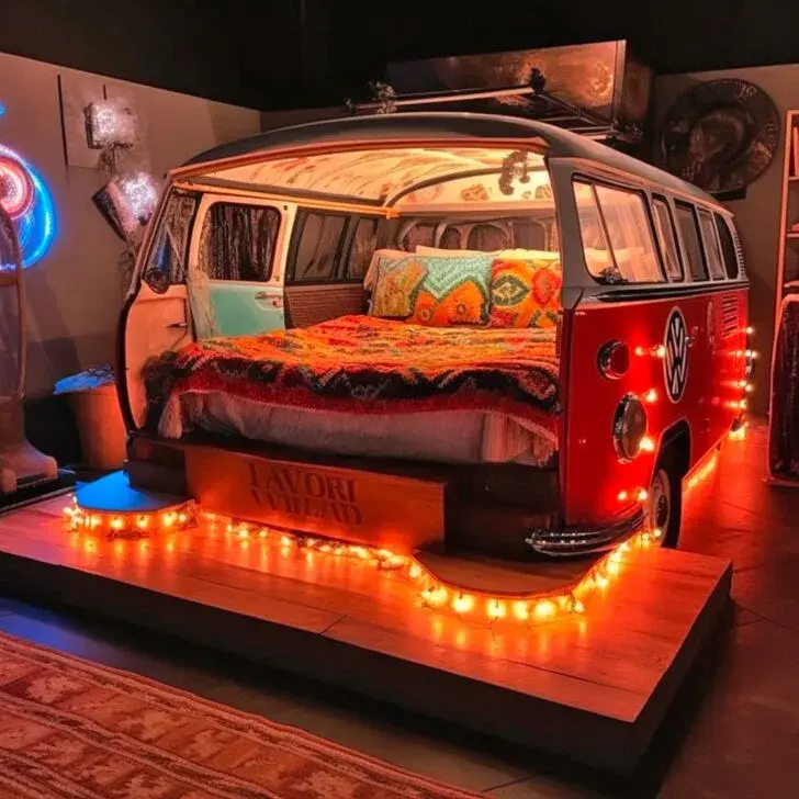 Camas de Volkswagen Hippy Van: Dormir dentro de un ícono retro