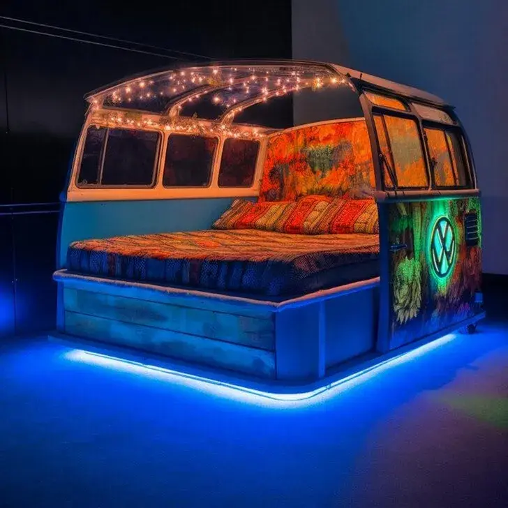 Camas de Volkswagen Hippy Van: Dormir dentro de un ícono retro
